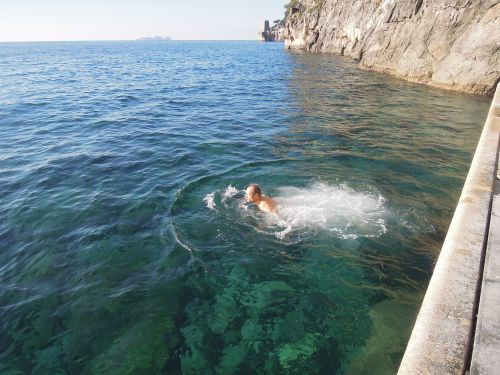 Positano - koupel v moi