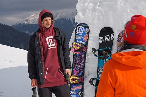 S freestylerem Zoltnem Strculou jsme se poprv postavili na klasick snowboard