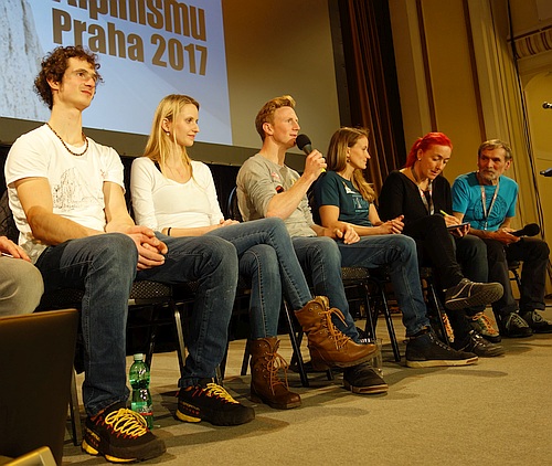 Jakob Schubert na Festivalu alpinismu 2017 v Praze (foto Lezec.cz)